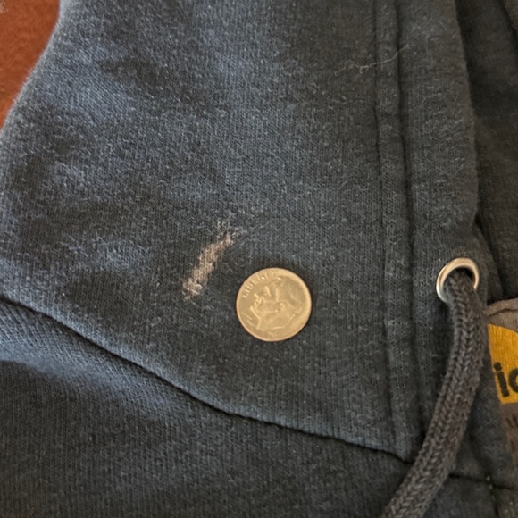 Unisex aviator nation Charcoal/Gray stripes Hoodie Sweatshirt size L. - Picture 5 of 6